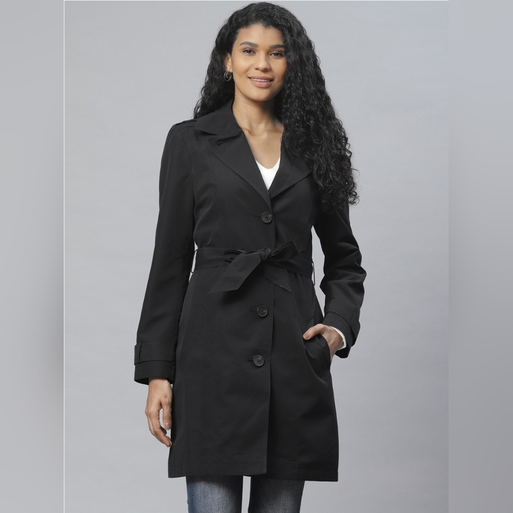 M&S Collection Black Trench Coat